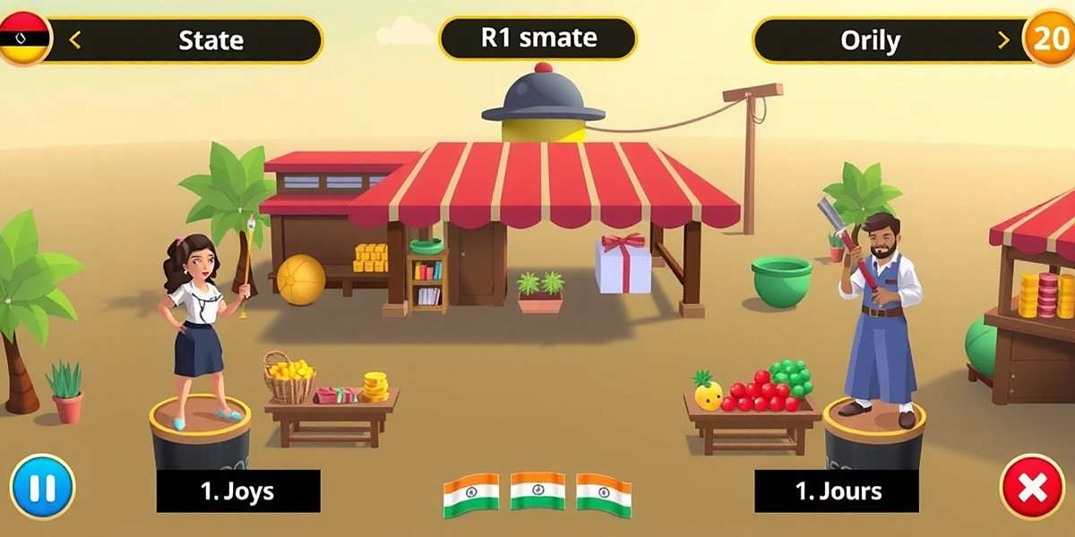 Panjim Power Play Multiplayer Competition Panjim Power Play multiplayer mode showing players from different Indian states competing in a virtual marketplace